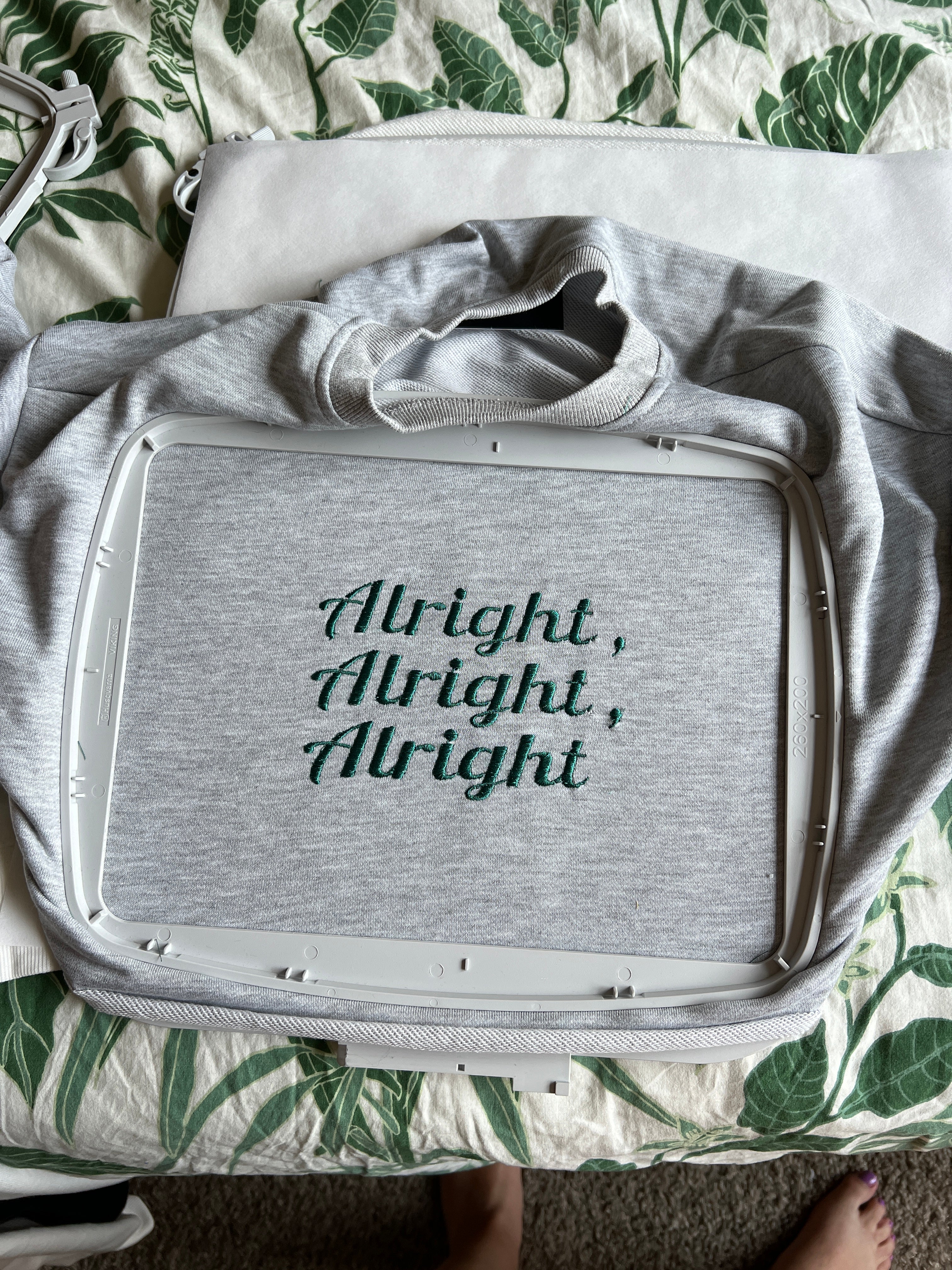 Customizable "Alright Alright Alright" cropped sweatshirt (women's)