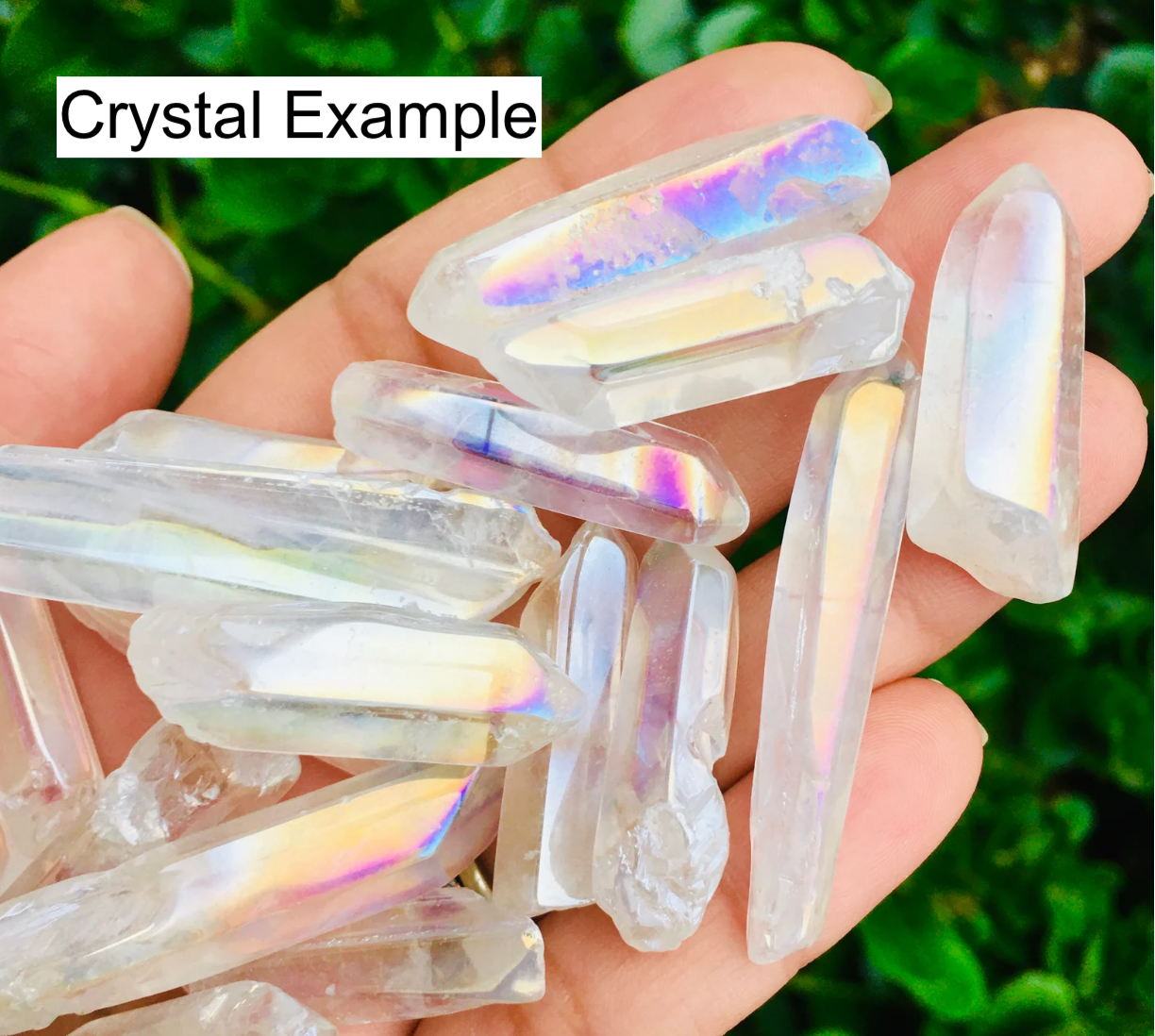 Customizable wrapped rainbow aura quartz crystal on chain or suede