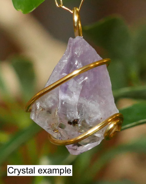 Raw AMETHYST Crystal Necklace - Magnetic Clasp - Raw Crystal