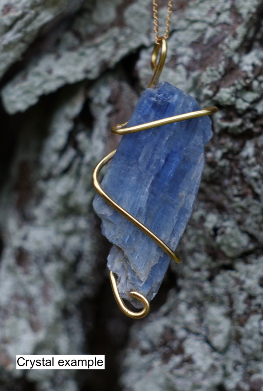 Blue Kyanite Gold Plated Pendant - Nature's Treasures
